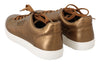 Dolce & Gabbana Golden Metallic Leather Sneakers