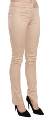 Just Cavalli Elegant Cream Low Waist Skinny Trousers