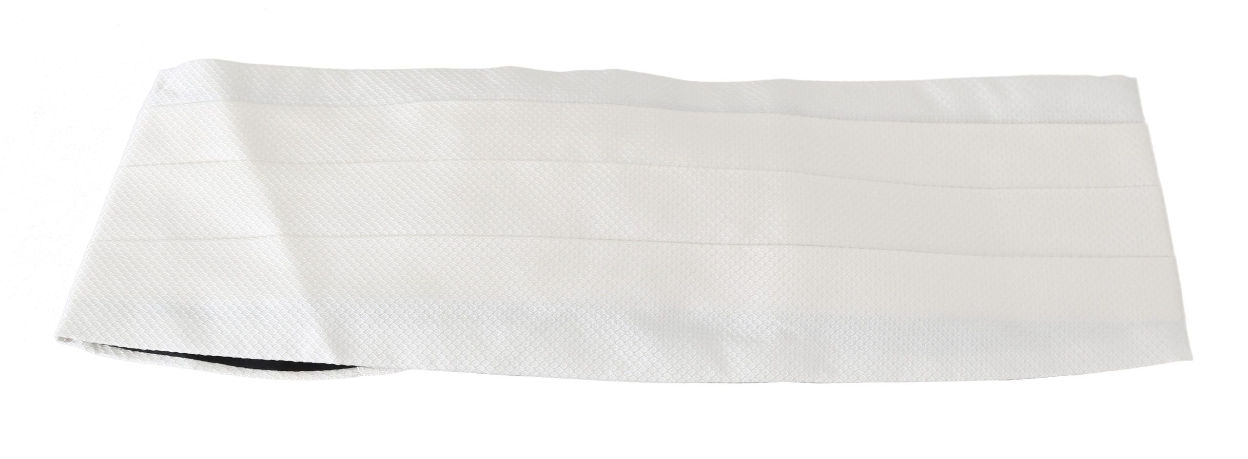 Dolce & Gabbana Elegant White Silk Cummerbund