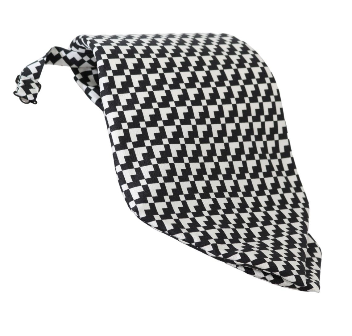 Dolce & Gabbana Elegant Black Patterned Silk Tie