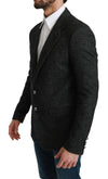 Dolce & Gabbana Elegant Gray Plaid Slim Fit Blazer