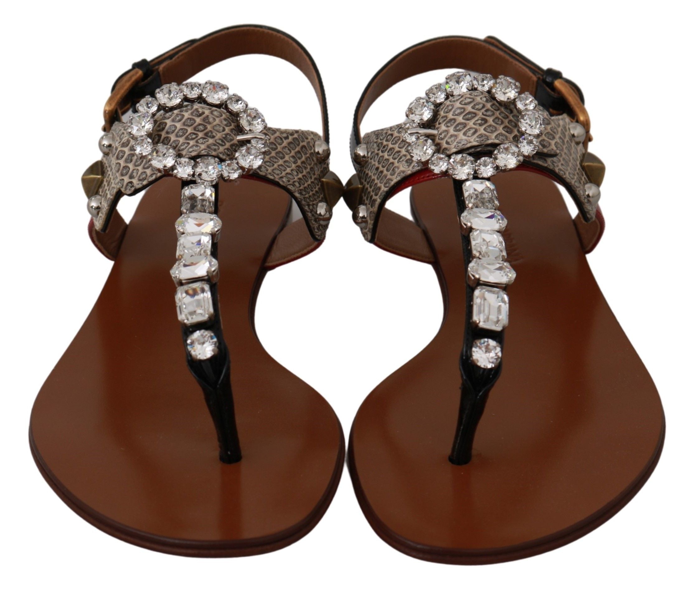 Dolce & Gabbana Edle Riemchensandalen mit exotischem Charme