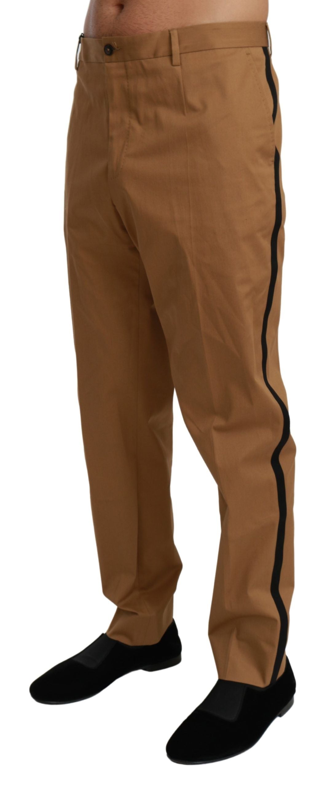 Pantalon décontracté slim fit marron élégant Dolce & Gabbana