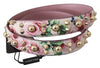 Bandoulière en cuir rose à fleurs chic Dolce &amp; Gabbana