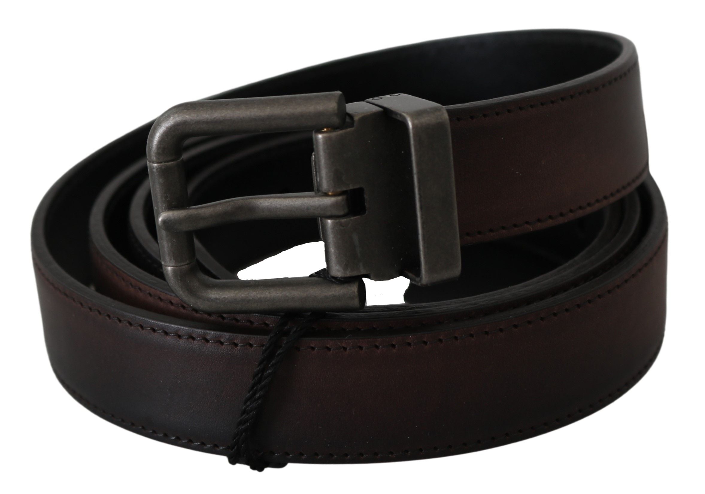 Ceinture élégante en cuir Dolce & Gabbana en marron classique