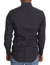 Dolce & Gabbana Elegant Polka Dot Men's Long Sleeve Shirt