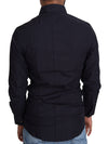 Dolce & Gabbana Navy Blue Slim Fit Gold Series Dress Shirt