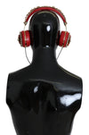 Casque audio en cuir cristal rouge Dolce &amp; Gabbana