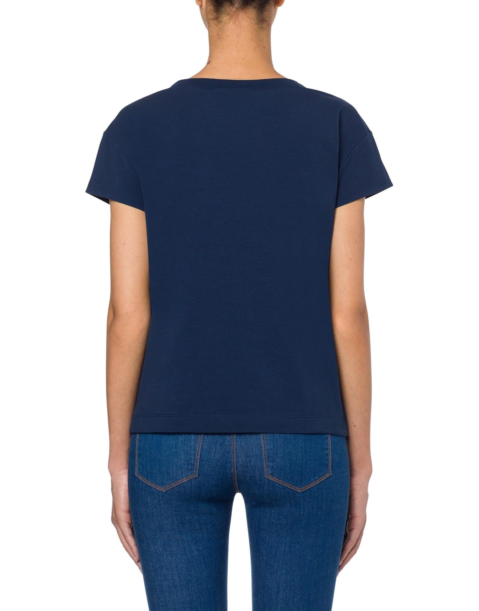 Love Moschino Navy Blue Cotton Women T-Shirt