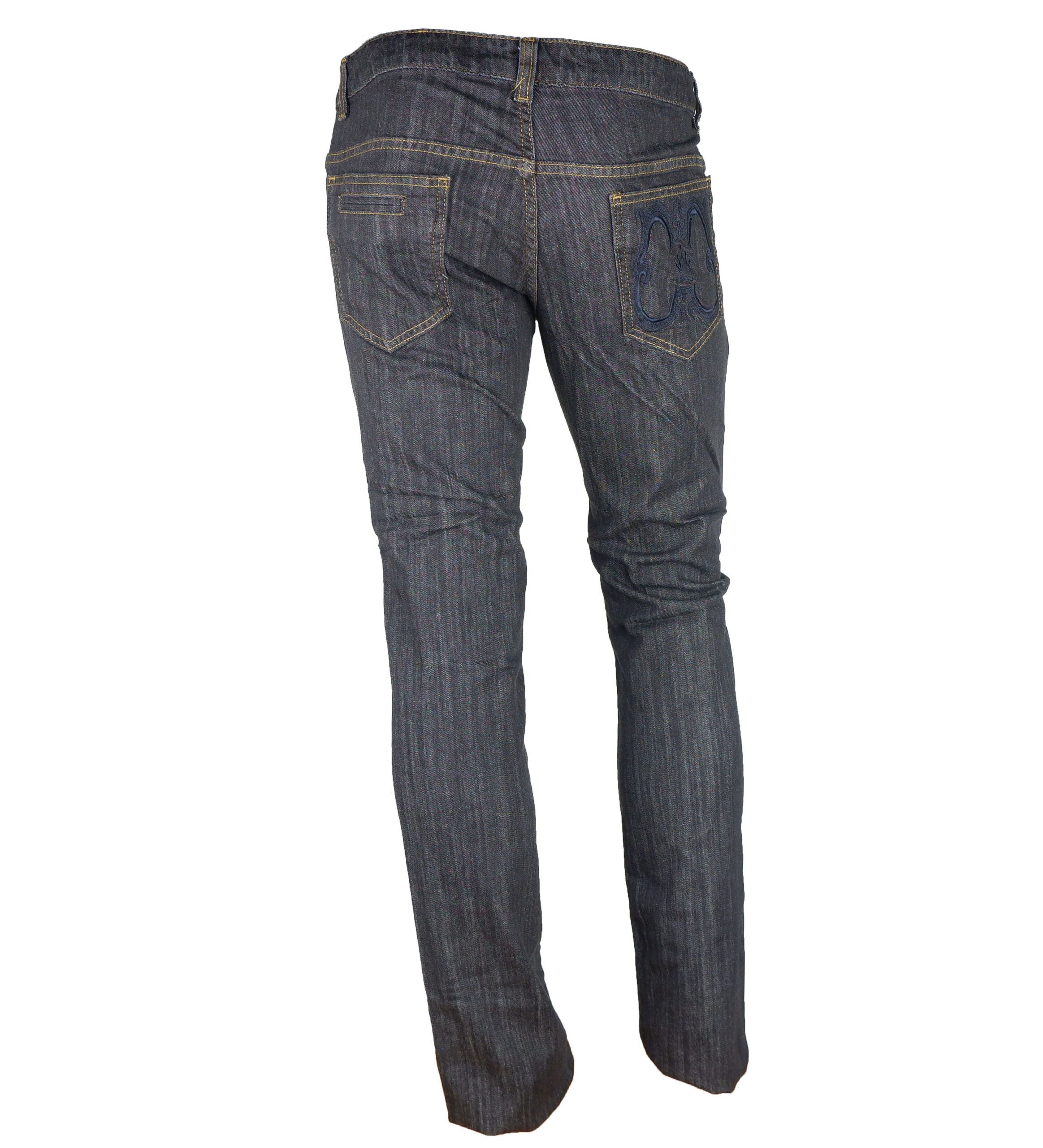 Cavalli Class Chic Grey Regular Fit Denim Delight