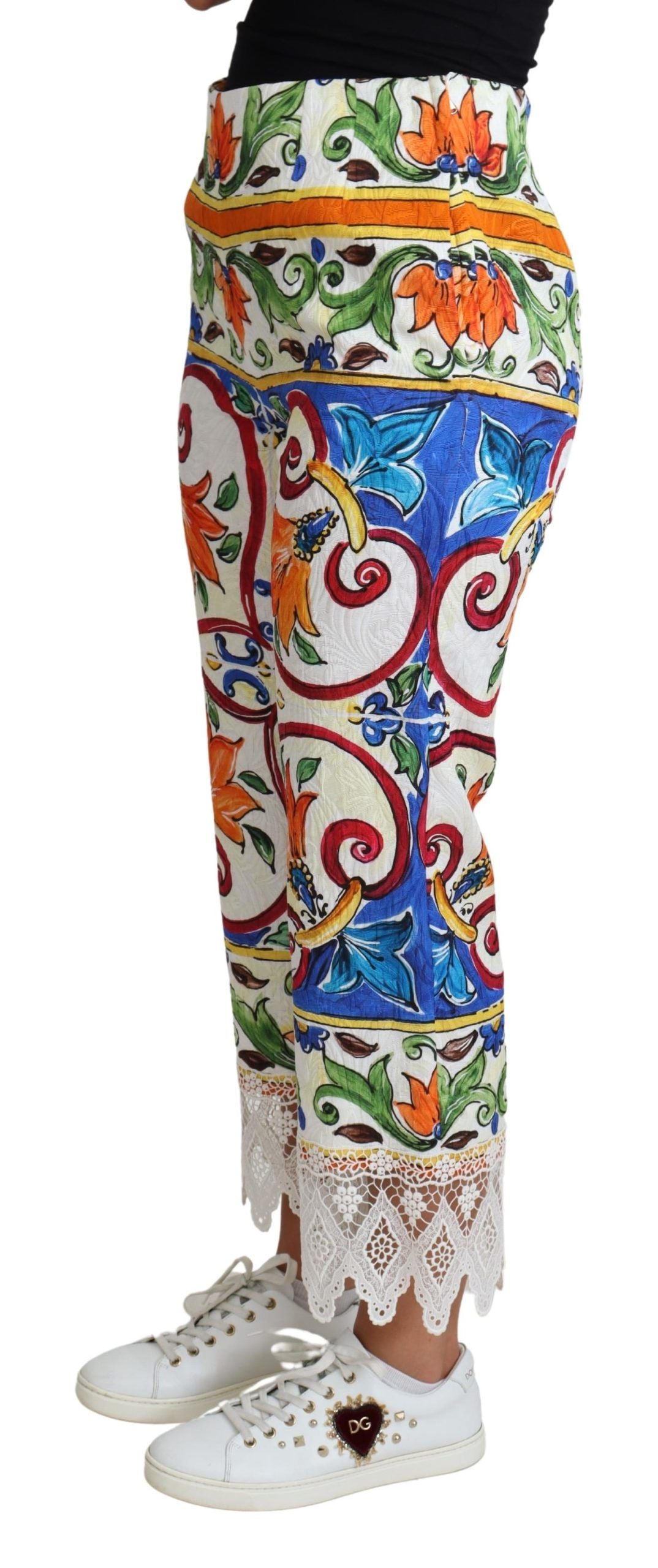 Dolce & Gabbana Majolica – Kurze Hose mit hoher Taille