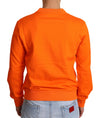 Dolce & Gabbana Regal Crewneck Cotton Sweater in Orange