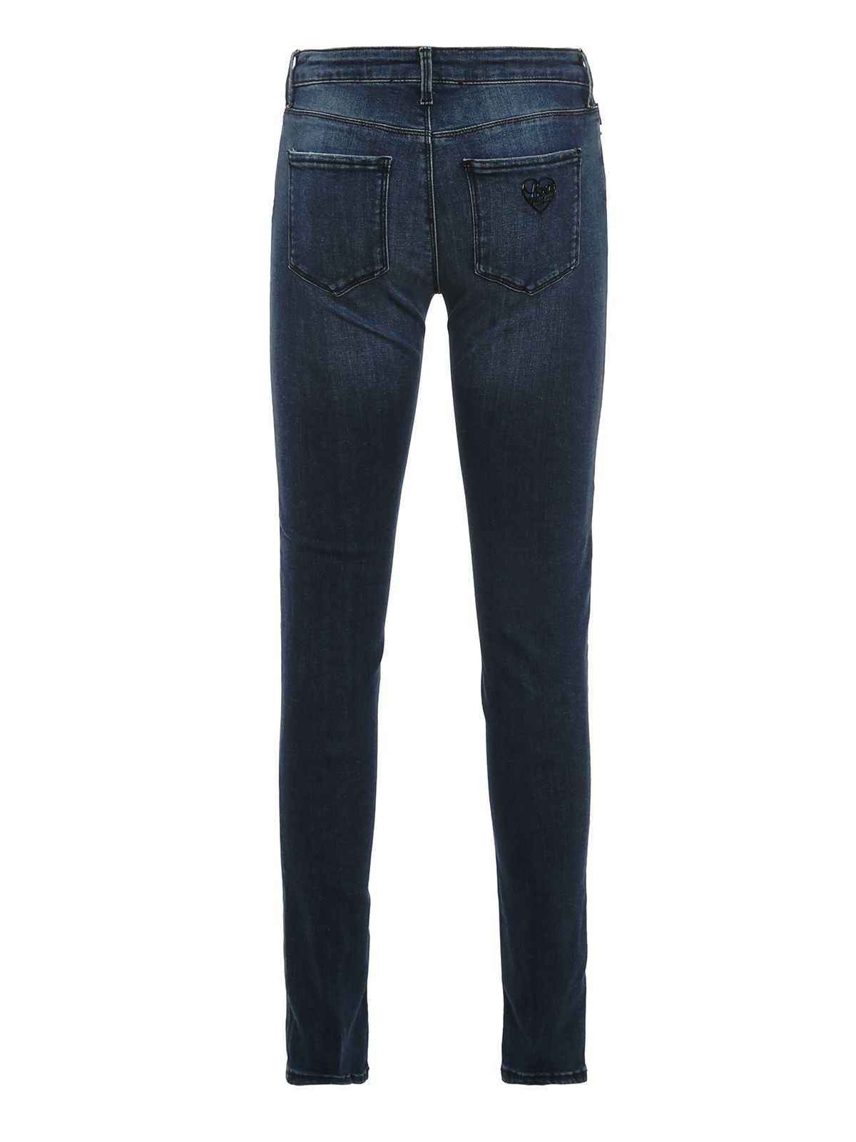 Jean slim en coton bleu Love Moschino pour femme