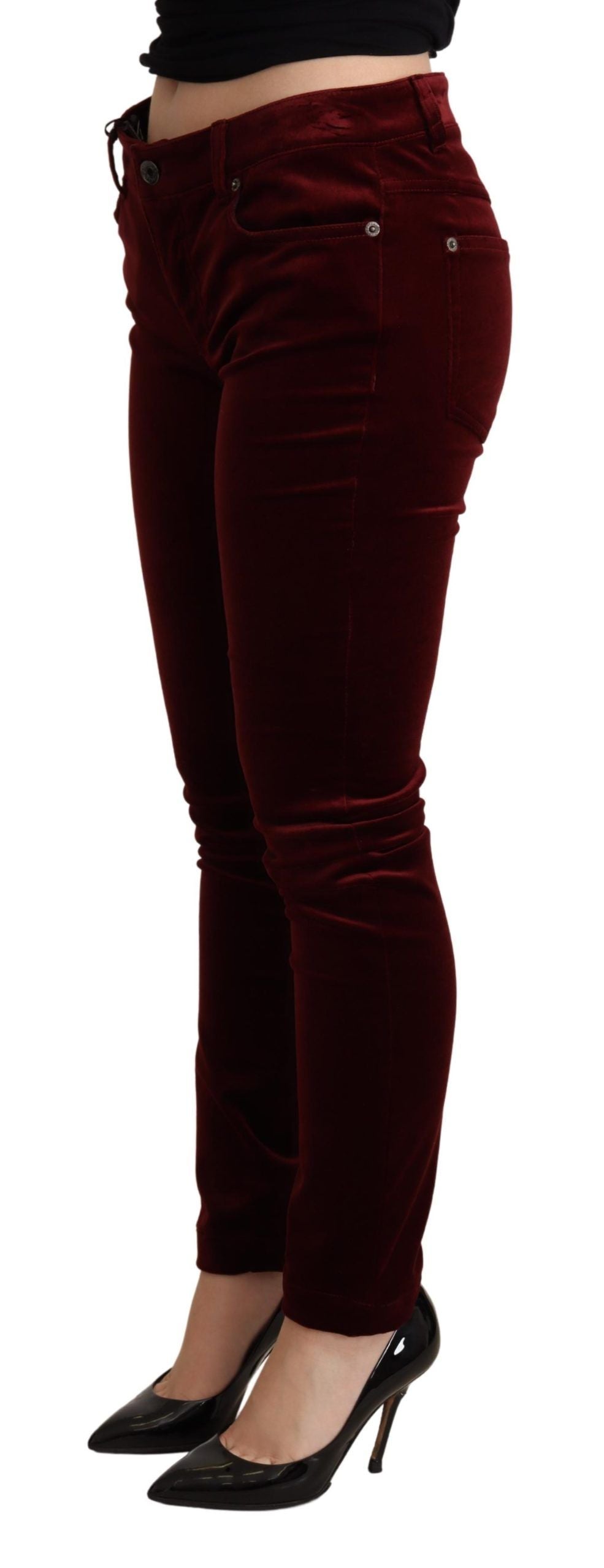 Pantalon skinny rouge bordeaux exquis Dolce & Gabbana