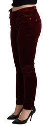 Pantalon skinny rouge bordeaux exquis Dolce &amp; Gabbana