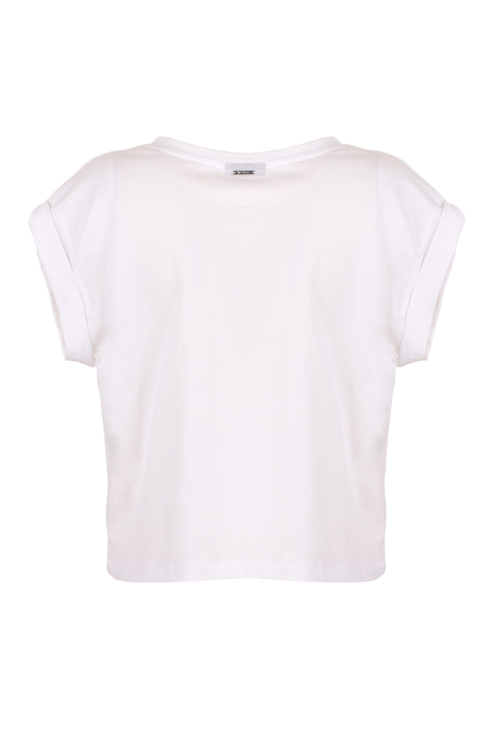 Imperfect White Cotton Women T-Shirt