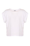 Imperfect White Cotton Women T-Shirt