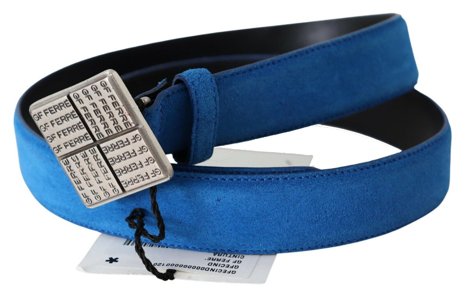 GF Ferre Elegant Royal Blue Leather Belt