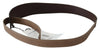 GF Ferre Elegant Dark Brown Braided Leather Belt