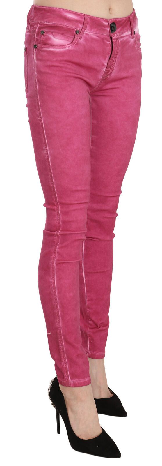 Dolce & Gabbana Schicke, rosa Skinny-Hose mit mittlerer Taille