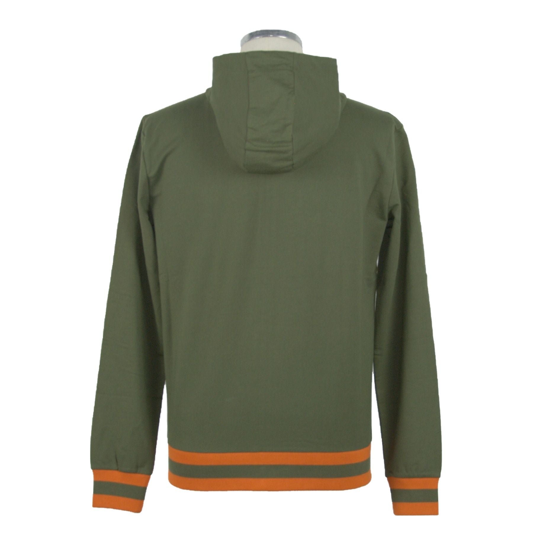 Refrigiwear Green Cotton Men Hooded Sweater