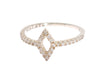 Nialaya Elegant Silver CZ Crystal Studded Ring