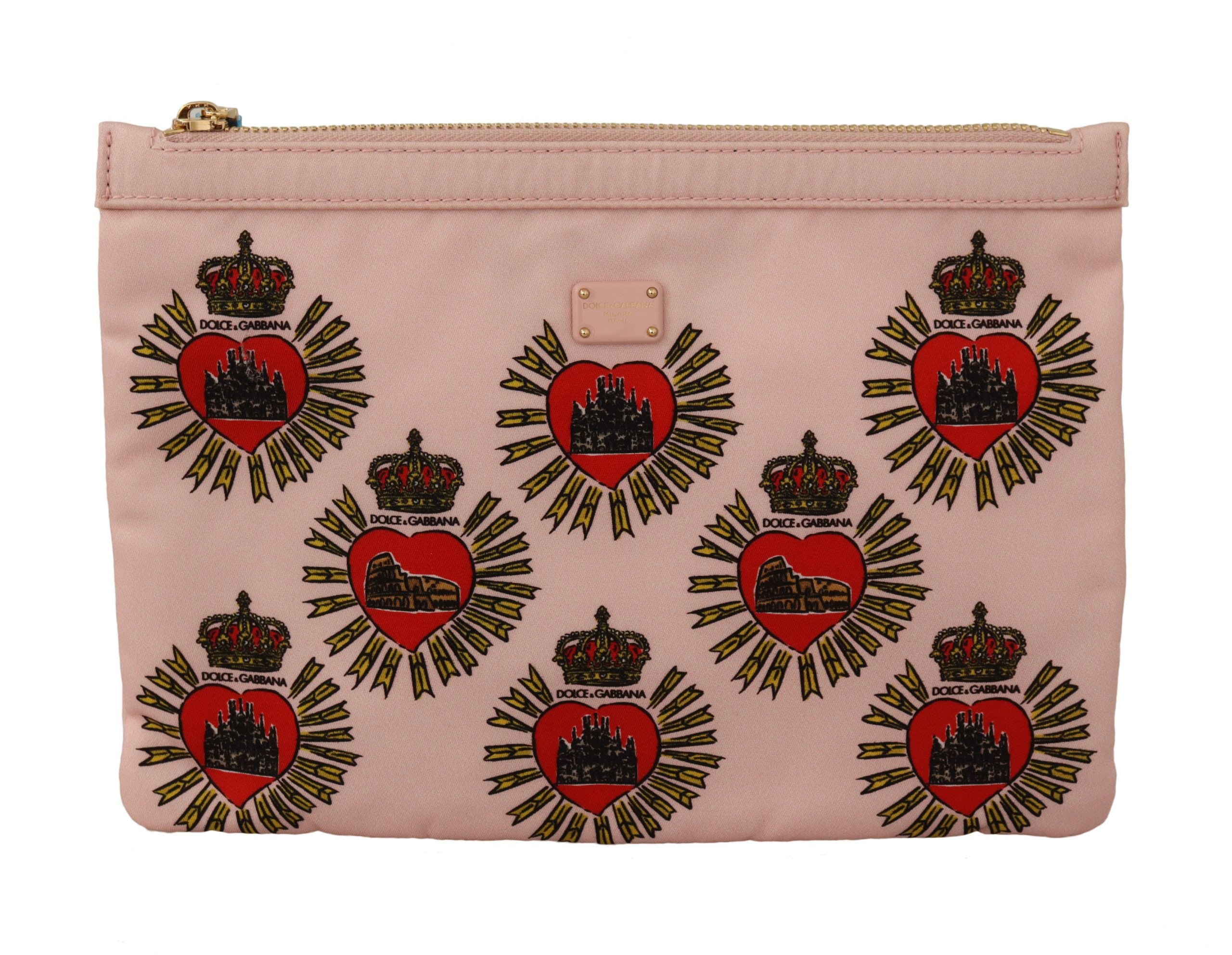 Dolce & Gabbana Elegante Clutch mit Herz in Rosa