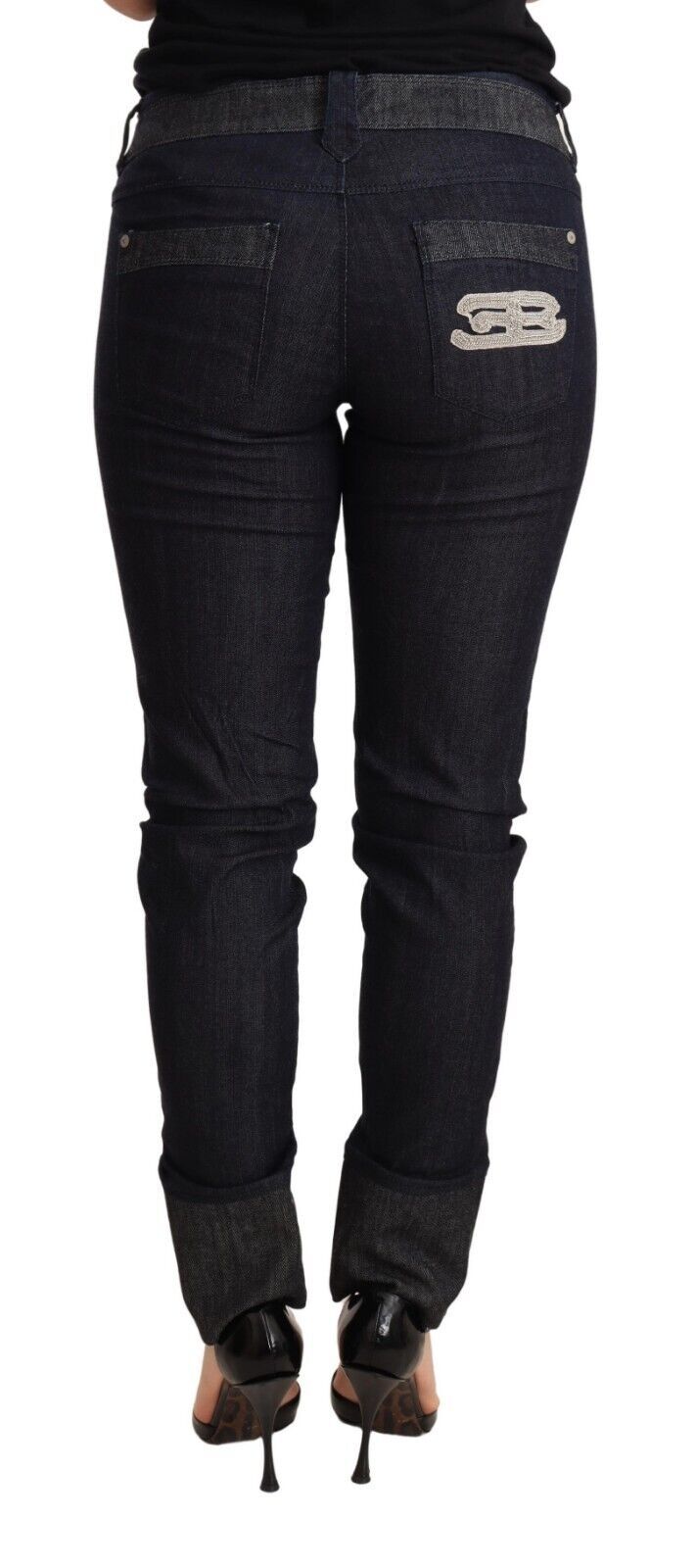 Ermanno Scervino Chic Dark Blue Skinny Trouser Jeans