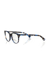 Frankie Morello Blauer Acetat-Unisex-Rahmen