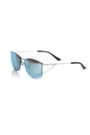 Frankie Morello Silver Metallic Men's Sunglass