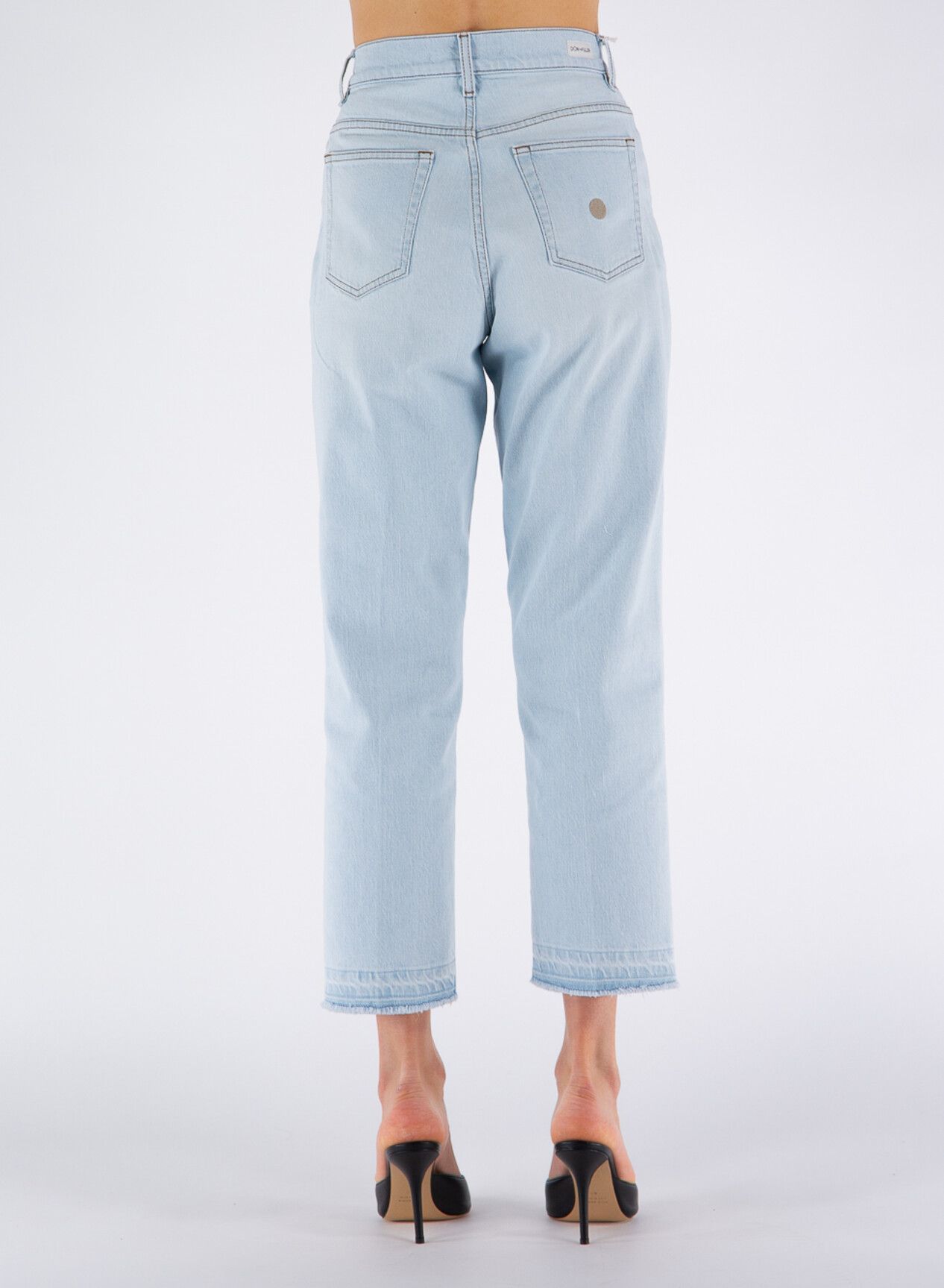 Don The Fuller Light Blue Cotton Women's High-Waisted Jean