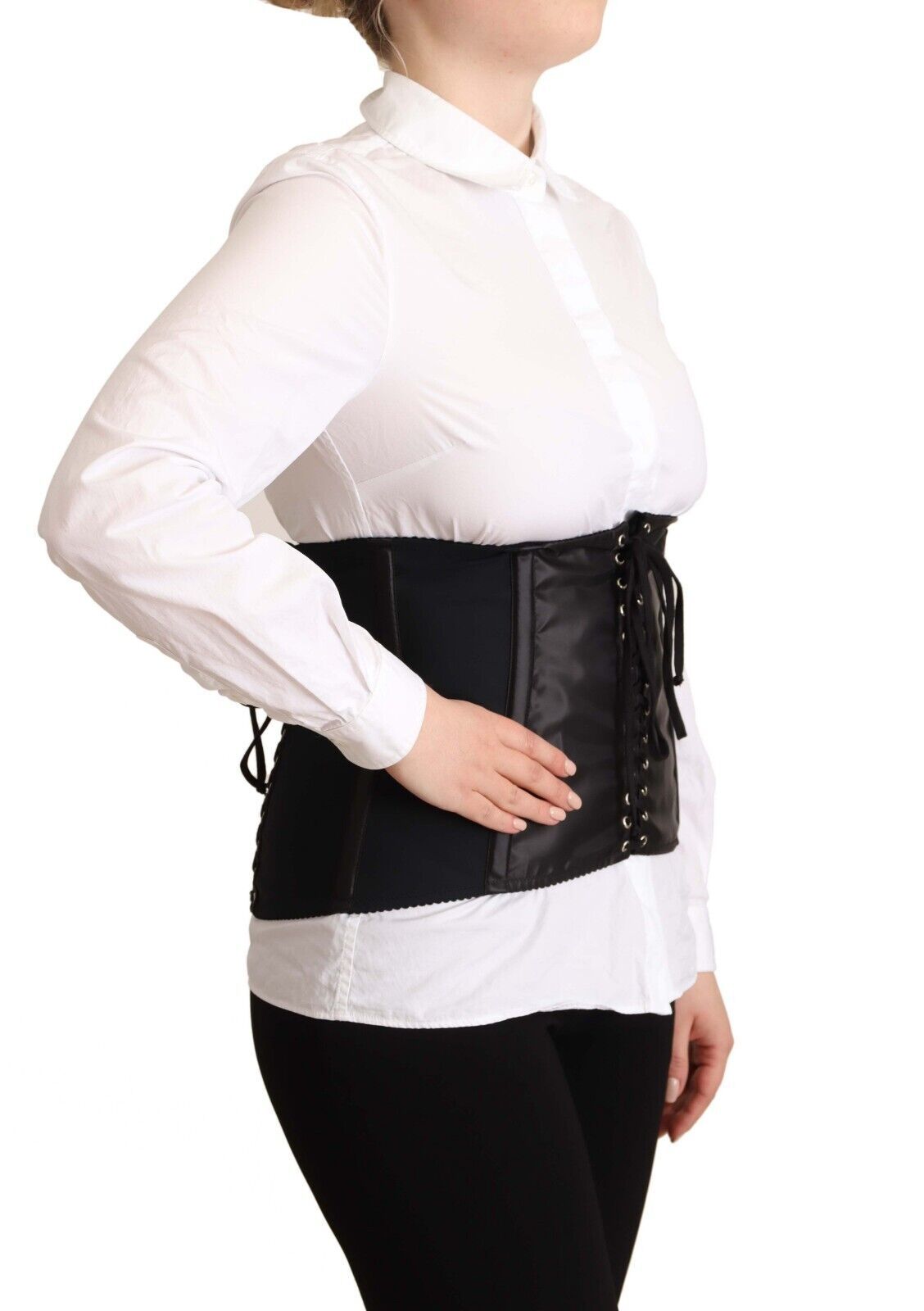 Haut corset noir chic Dolce & Gabbana avec ceinture