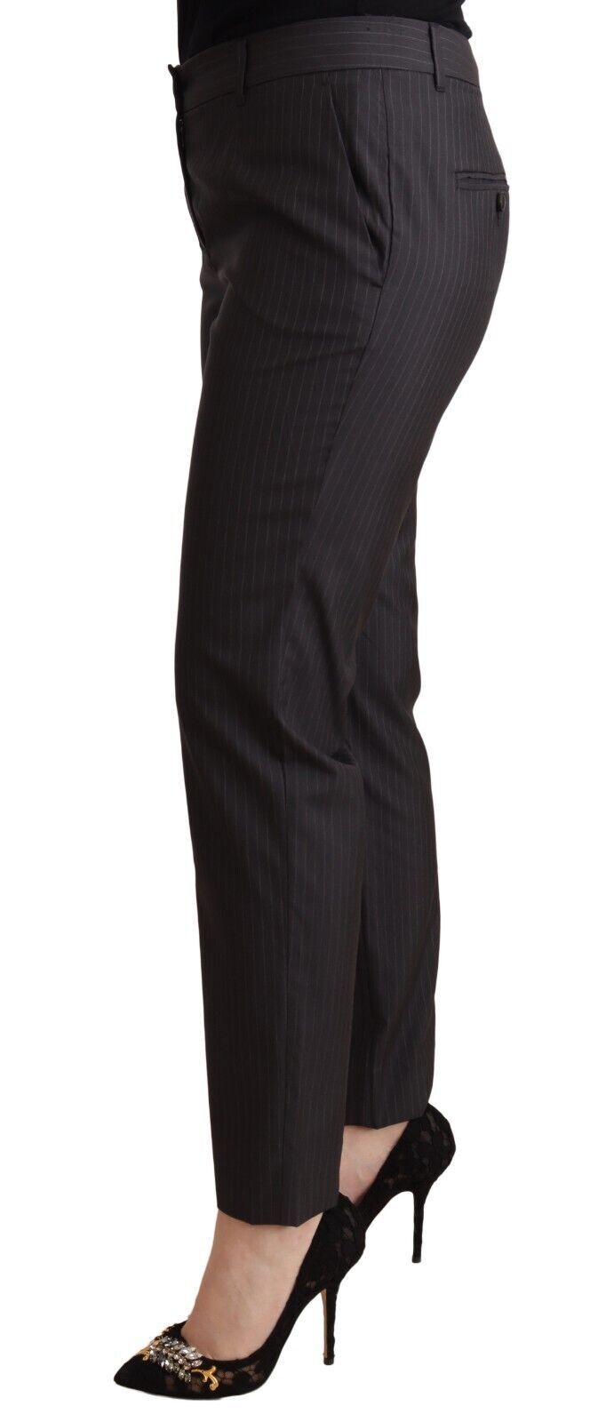 Dolce & Gabbana Elegant Tailored Virgin Wool and Silk Pants