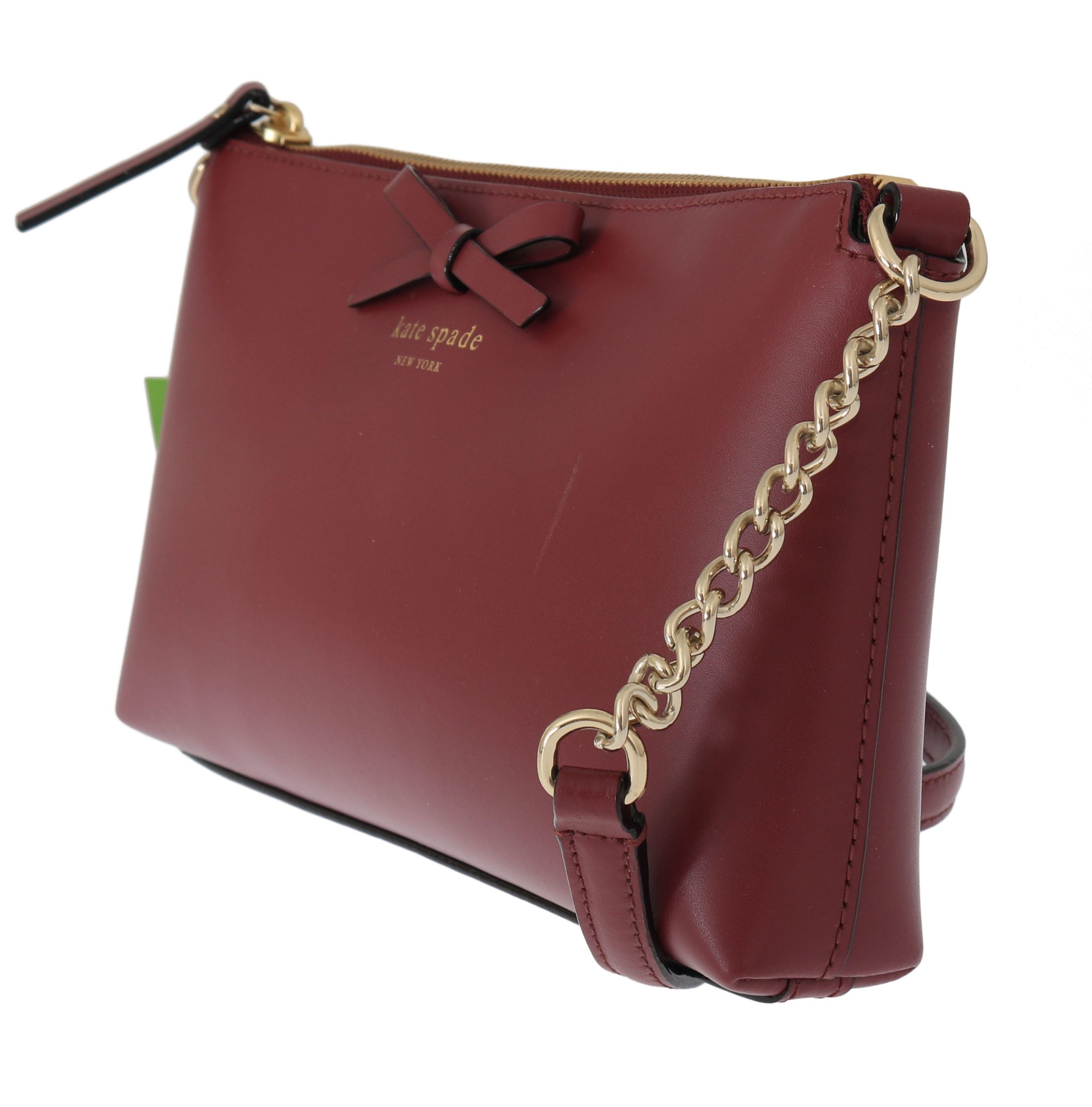 Kate Spade Elegant Bordeaux Leather Crossbody