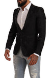 Dolce &amp; Gabbana – Eleganter, floraler Martini-Blazer in Schwarz