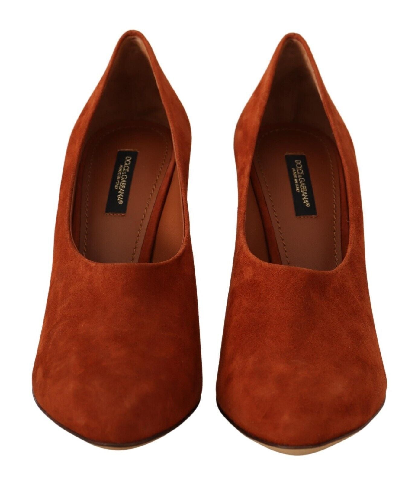 Dolce & Gabbana Elegant Cognac Suede Pumps