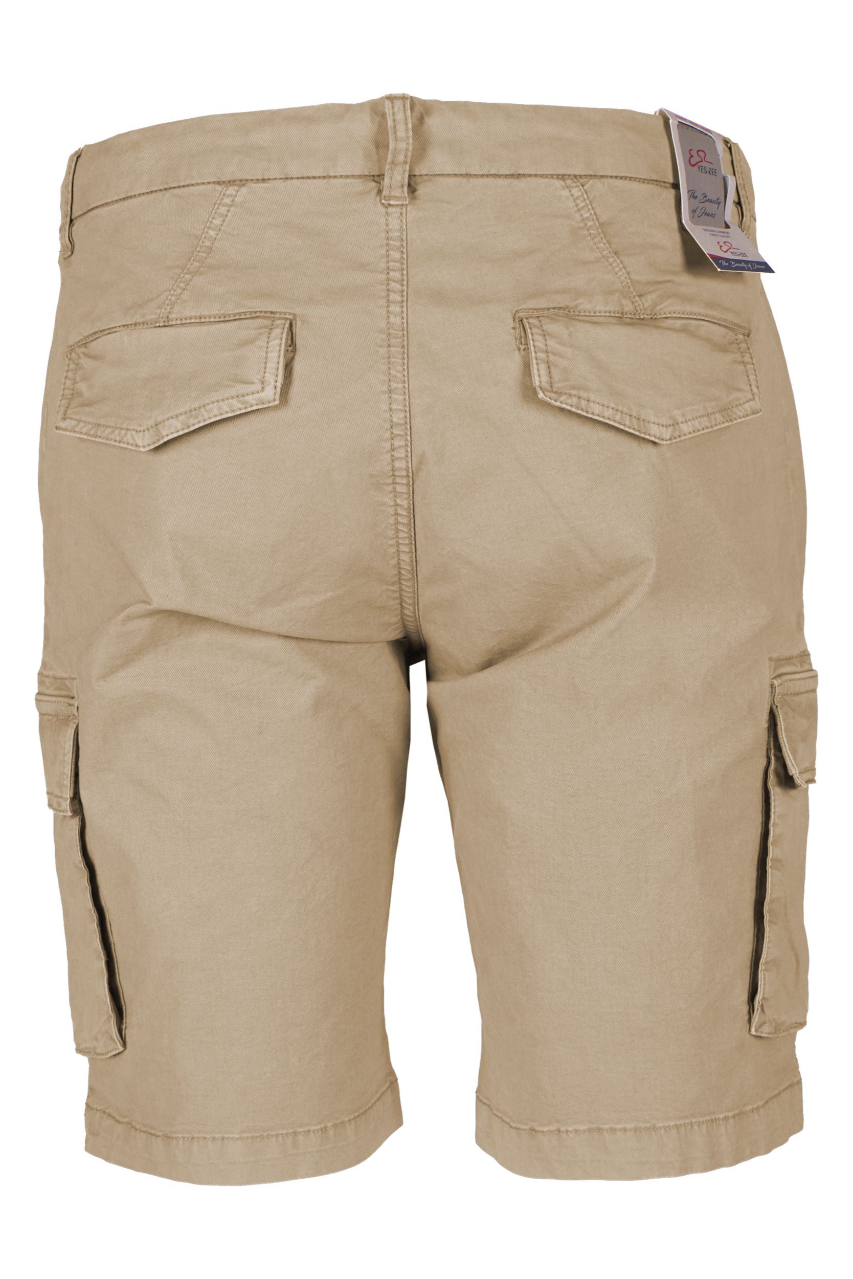 Short en coton beige pour homme Yes Zee