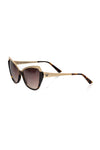 Frankie Morello Black Acetate Women's Sunglass