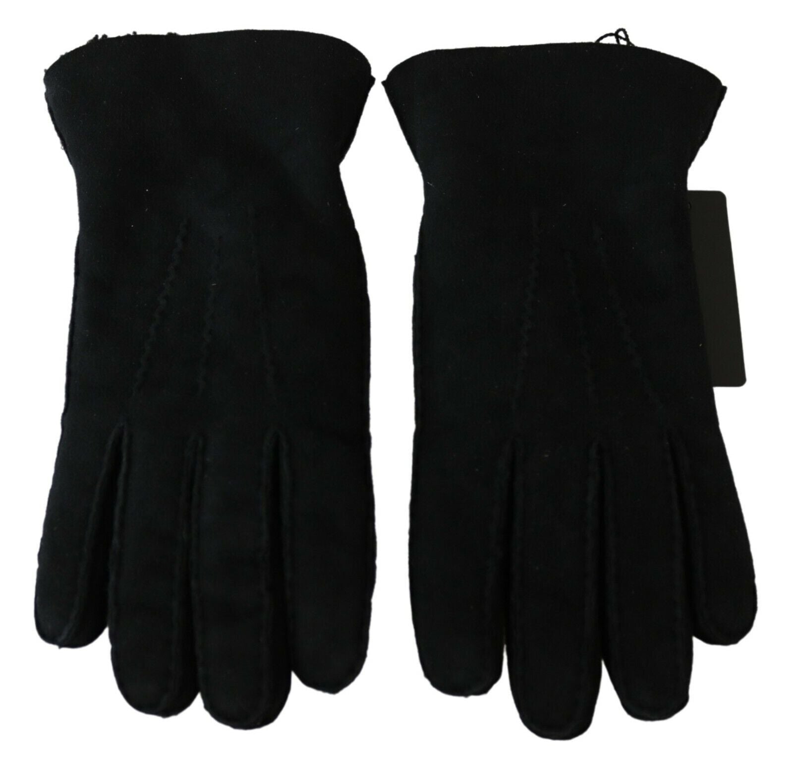 Gants de motard élégants en cuir noir Dolce & Gabbana