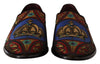 Dolce & Gabbana Multicolor Jacquard Slide-On Loafer Slippers