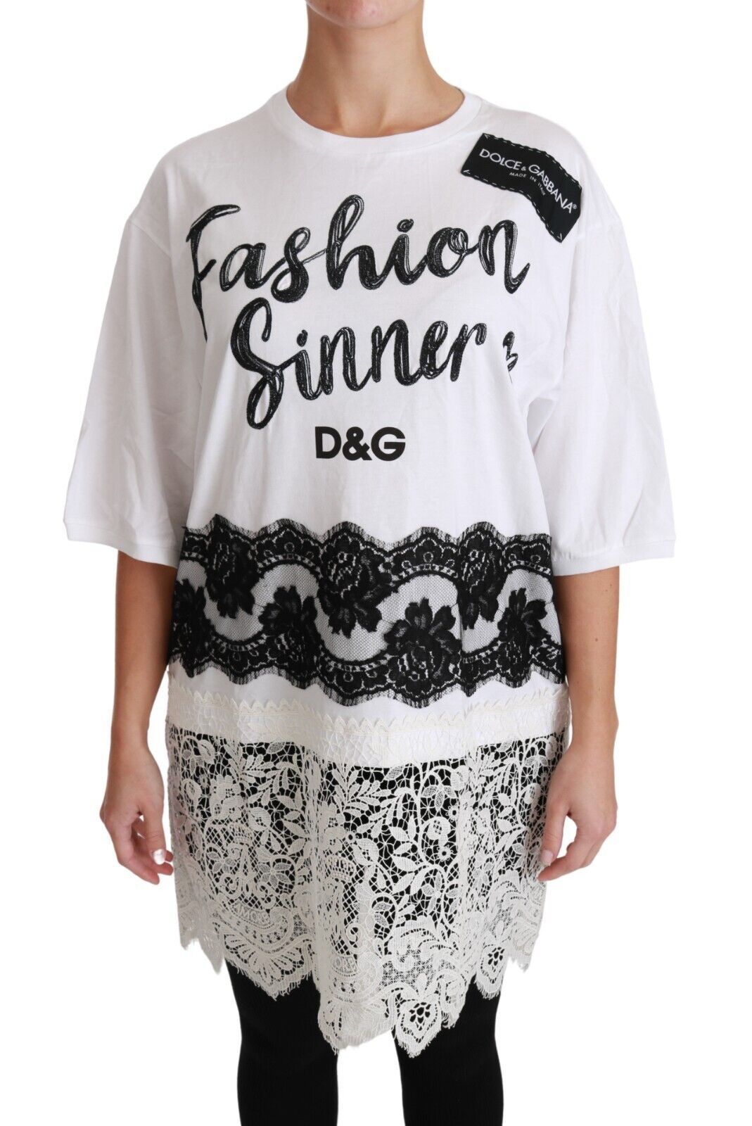 T-shirt oversize Dolce & Gabbana Chic DG Fashion Sinners