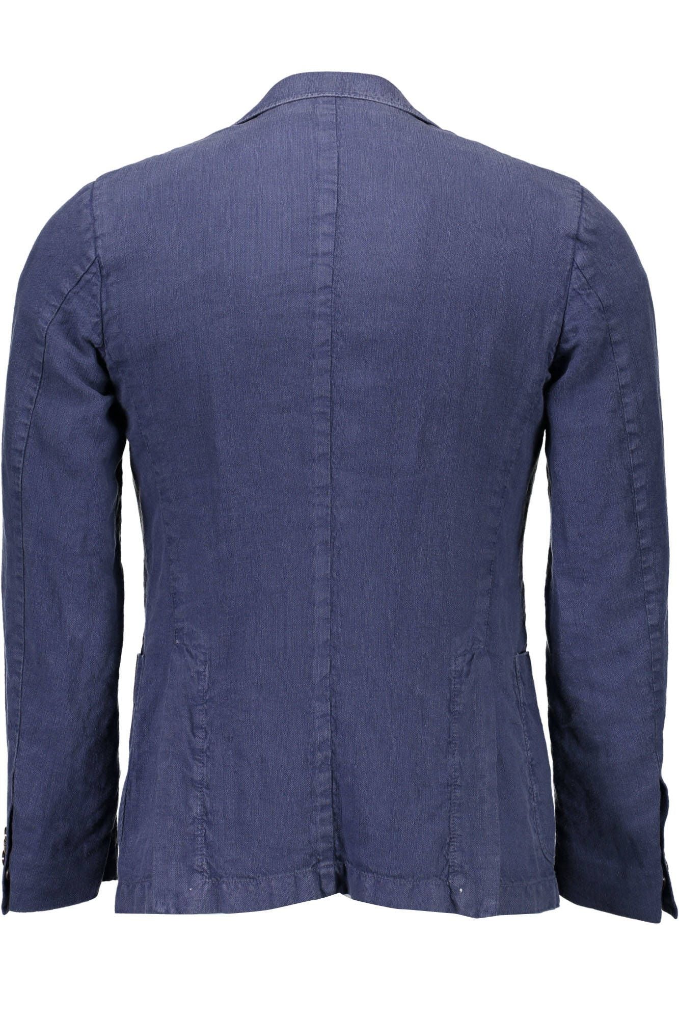 Gant Blue Linen Men Jacket