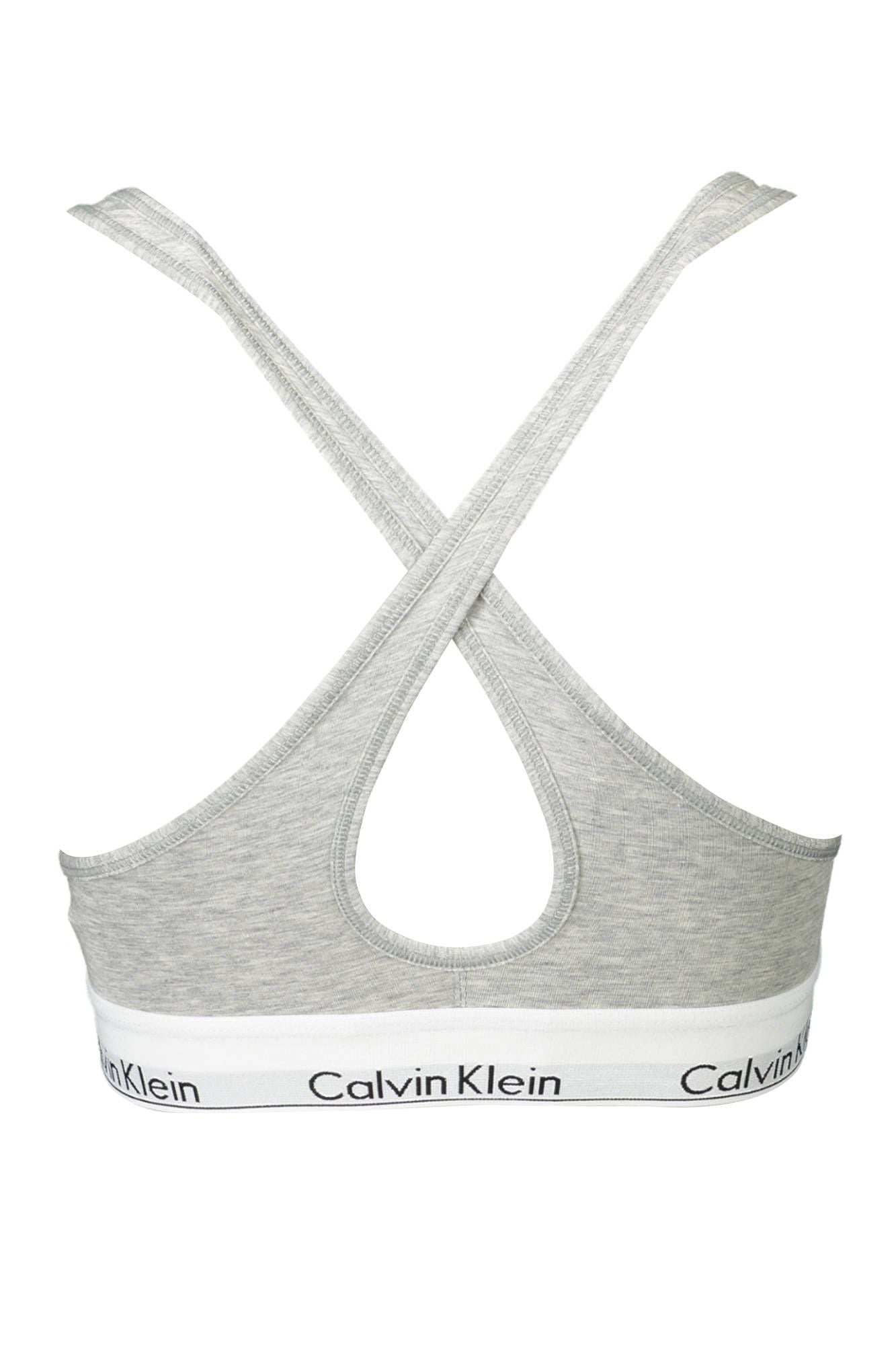 Soutien-gorge en coton gris Calvin Klein pour femme