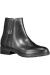 Tommy Hilfiger Black Leather Women Boot