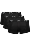 Emporio Armani Black Cotton Men Underwear Trunk Pack