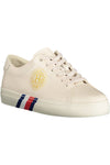 Baskets en cuir beige Tommy Hilfiger pour femme