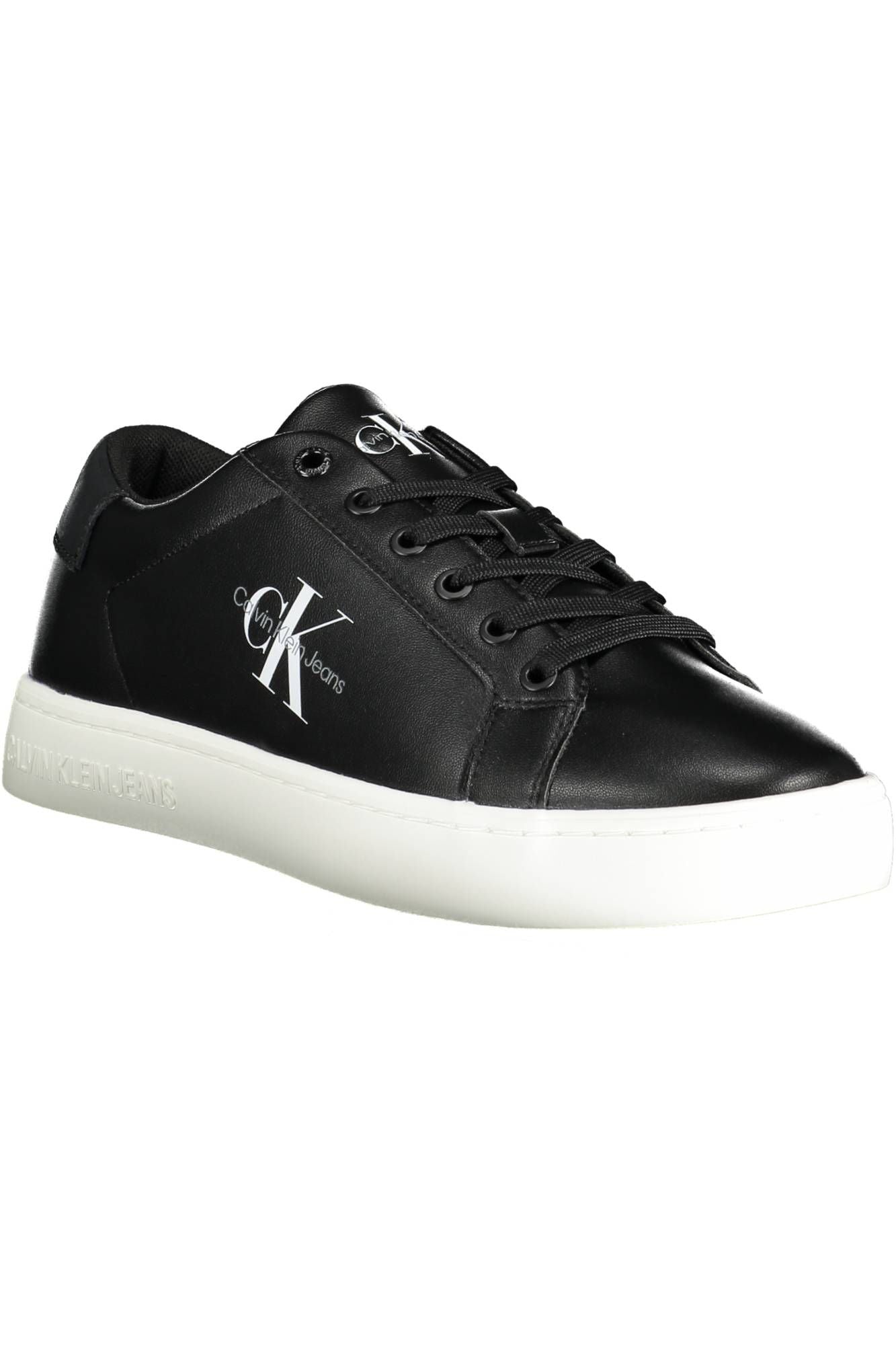 Calvin Klein – Schwarze Leder-Sneaker für Herren