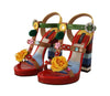 Dolce & Gabbana Multicolor Floral Ankle Strap Heels