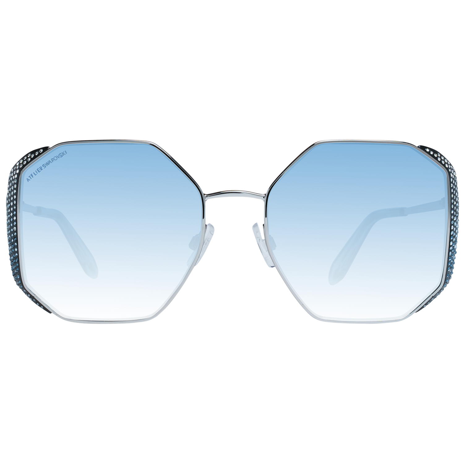 Atelier Swarovski Elegant Silver Trapezium Sunglasses