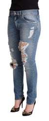 Dolce &amp; Gabbana – Schicke Skinny-Jeans aus Distressed-Denim